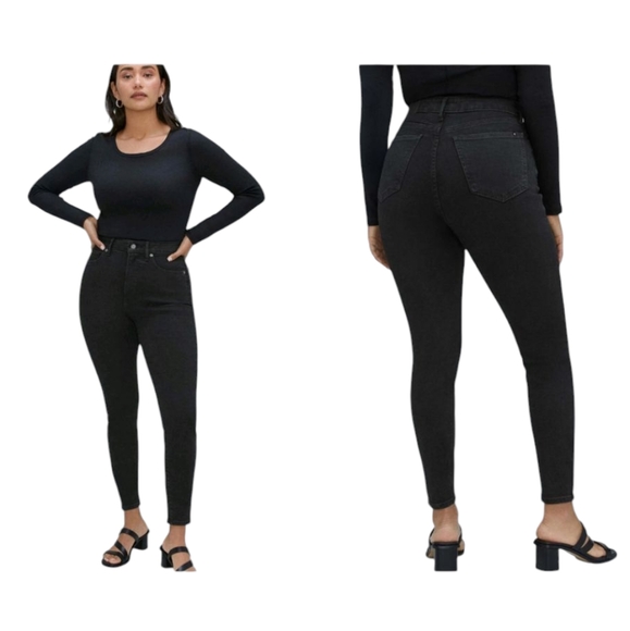 Everlane The Curvy Way-High Jean Organic Cotton Black Size 35 - Picture 1 of 12